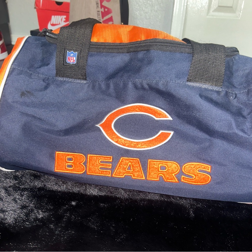 Chicago Bears NFL Navy and Orange Duffel Bag